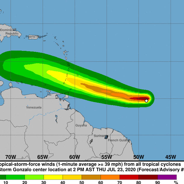 Diario Frontera, Frontera Digital,  GONZALO, HURACÁN, Internacionales, ,Tormenta tropical Gonzalo se convertirá en un huracán