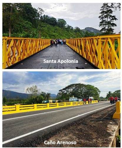 Diario Frontera, Frontera Digital,  SANTA APÒLONIA, CAÑO ARENOSO, TULIO FEBRES CORDERO, El Vigía Panamericana, ,Santa Apolonia y Caño Arenoso estrenan puentes