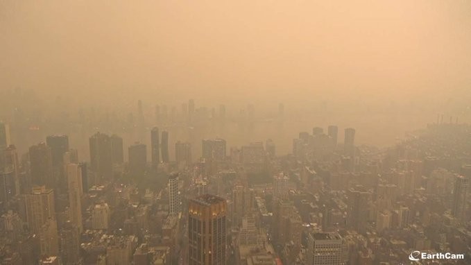 Diario Frontera, Frontera Digital,  NUEVA YORK, Internacionales, ,El humo procedente de los incendios de Canadá 
oscurece Nueva York y pone en alerta al noreste de EE UU