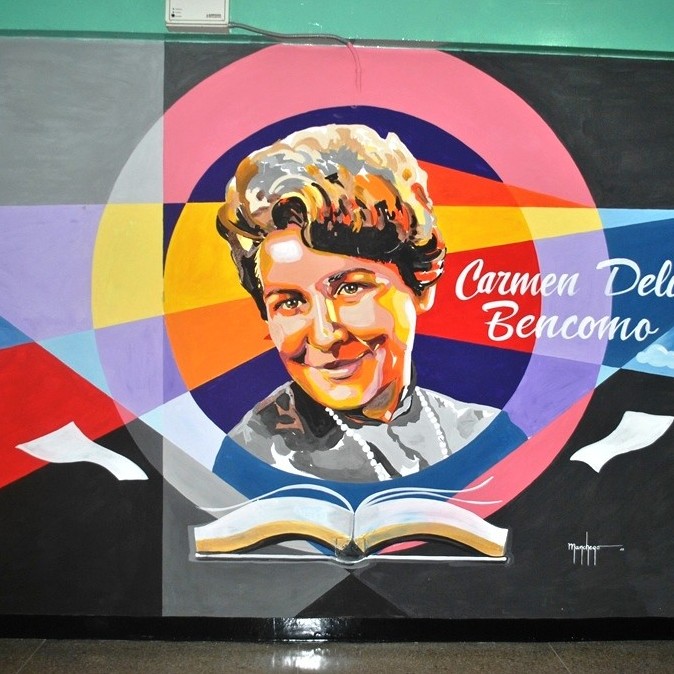 Diario Frontera, Frontera Digital,  CARMEN DELIA BENCOMO, Mocoties, ,Develan mural en homenaje a Carmen Delia Bencomo 
y presentaron primer inédito a cargo del IBIME
