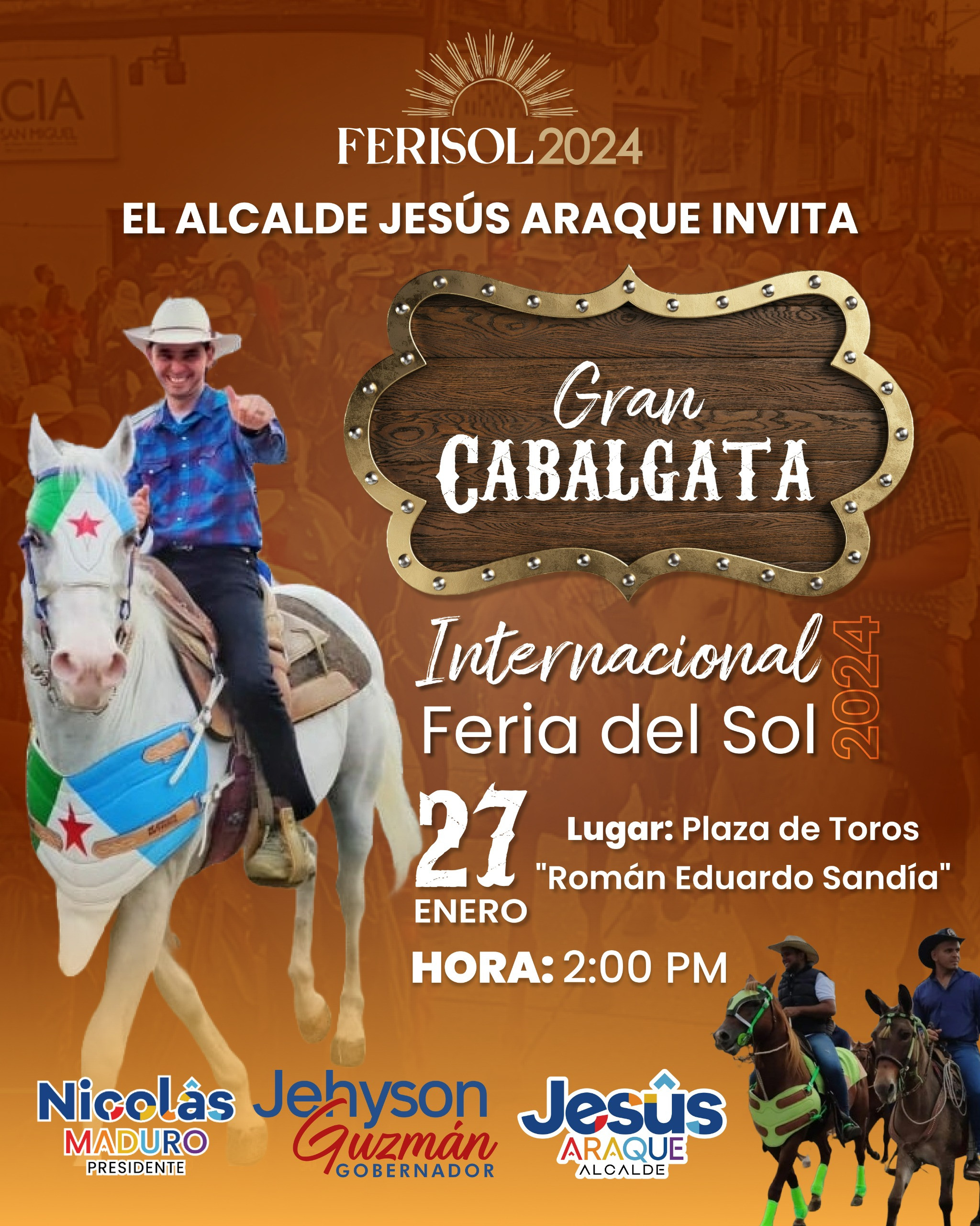 Diario Frontera, Frontera Digital,  Regionales, ,Alcalde Jesús Araque realizará Gran Cabalgata Internacional Feria del Sol