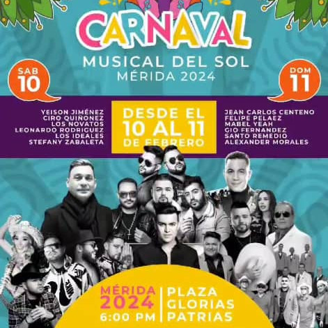 Diario Frontera, Frontera Digital,  Regionales, ,Mérida Baila con Jehyson Guzmán en el Carnaval Musical del Sol 2024