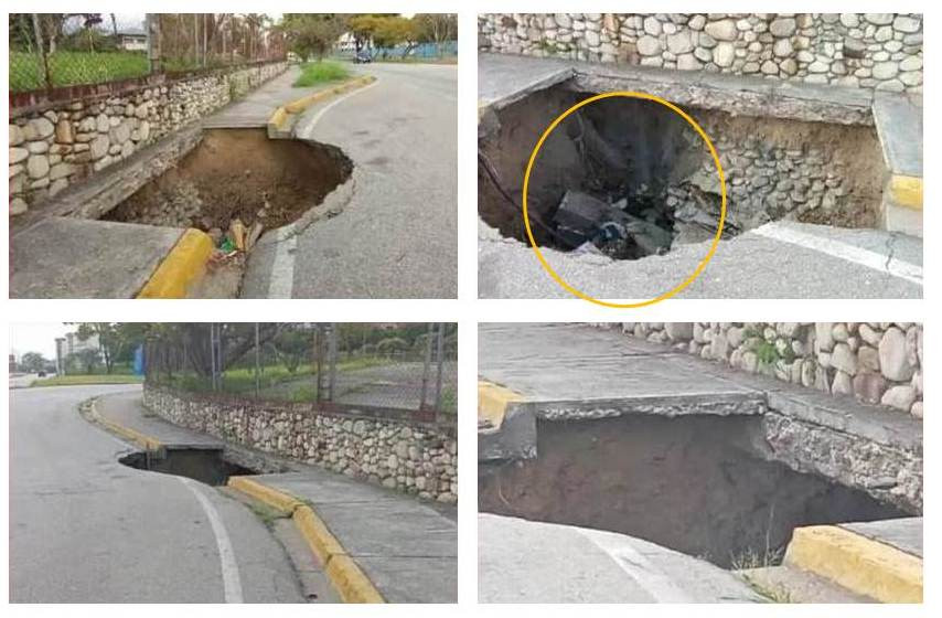 Diario Frontera, Frontera Digital,  Regionales, ,Cráter pone en peligro a transeúntes y vehículos que transitan por Las Américas