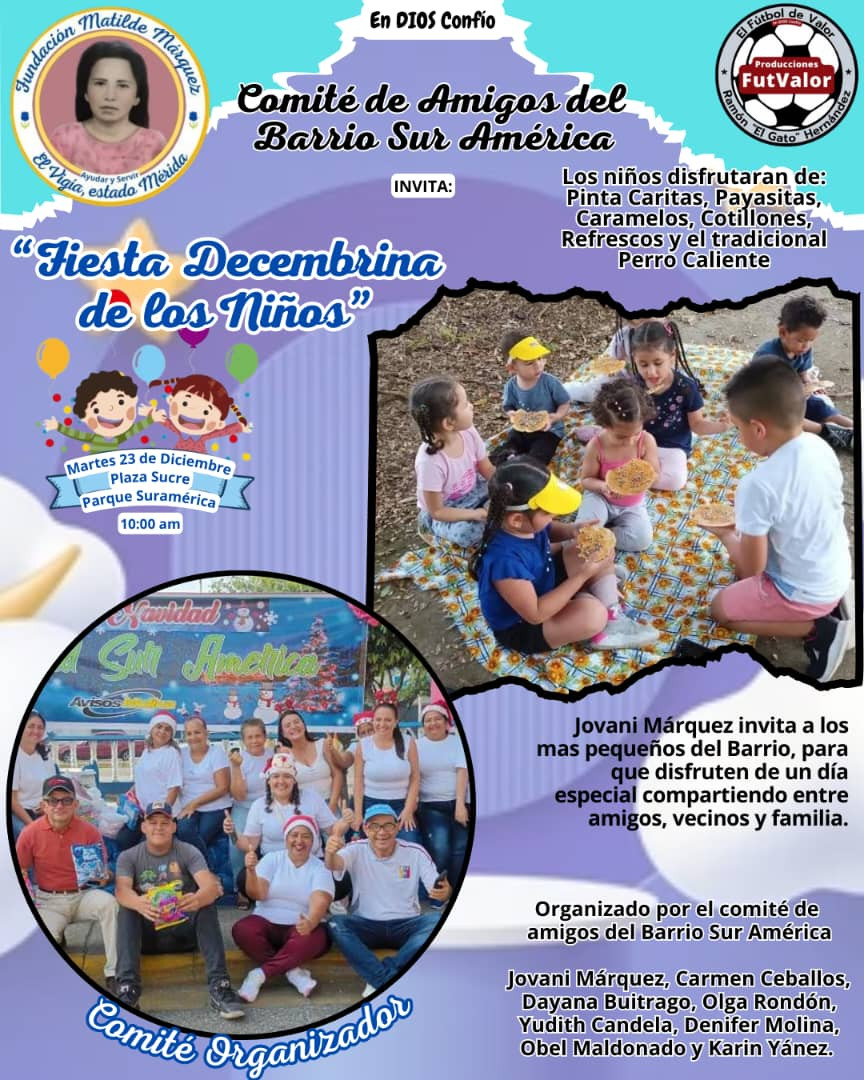 Diario Frontera, Frontera Digital,  El Vigía Panamericana, ,Los niños del Barrio Sur América disfrutarán su fiesta decembrina en El Vigía