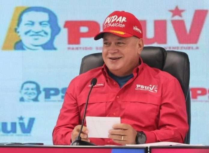 Diario Frontera, Frontera Digital,  Politica, ,El secretario general del Psuv, Diosdado Cabello, durante la habitual rueda de prensa de la tolda. Foto Con El Mazo Dando,Psuv calificó de extraordinaria la jornada del simulacro nacional
