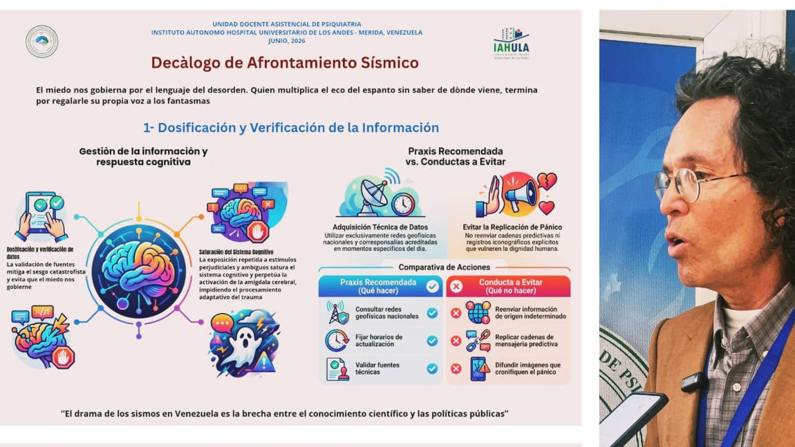 http://www.fronteradigital.com.ve/Especialista en Psiquiatría de la ULA presenta 
"Decálogo de Afrontamiento Sísmico" para orientar a la población