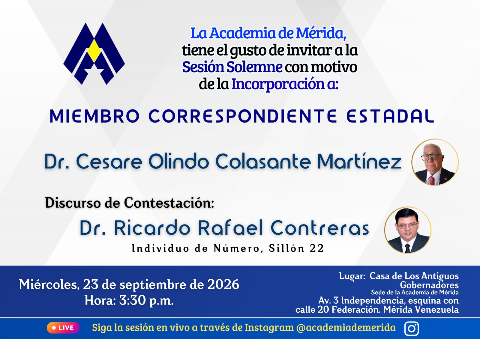 Diario Frontera, Frontera Digital,  Regionales, ,La conferencia “La neurotransmisión en la unión neuromuscular: un viaje acompañado de la microscopía electrónica, la inmunocitoquímica y las neurotoxinas”, estará a cargo del Doctor Cesare Colasante, investigador de la Facultad de Medicina de la Universidad de Los Andes,En la Academia de Mérida Cesare Colasante se recibe como Miembro Correspondiente Estadal