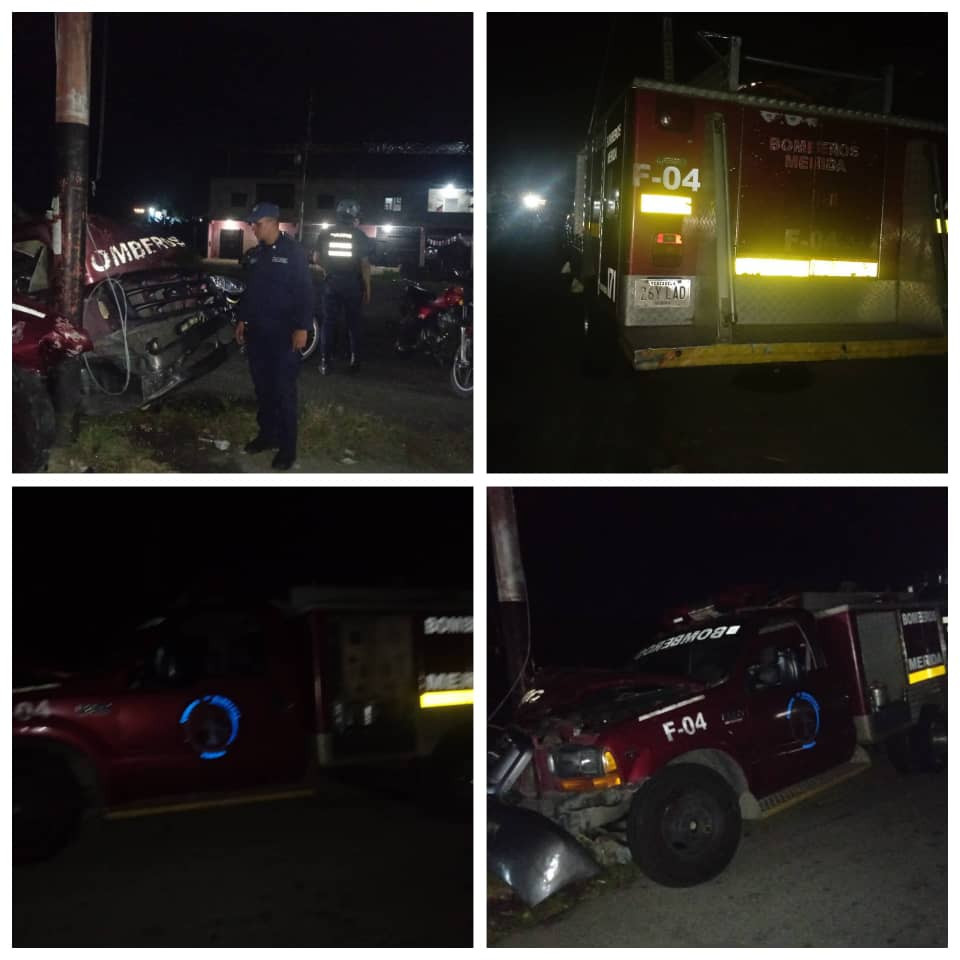 Diario Frontera, Frontera Digital,  Sucesos, ,Dos bomberos heridos leves tras impactar vehículo del Cuerpo de Bomberos en El Vigía