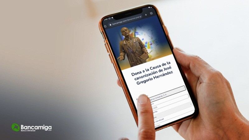 Diario Frontera, Frontera Digital,  BANCAMIGA, JOSÉ GREGORIO HERNÁNDEZ, GERARDINO BARRACCHINI, GERARDINO BARRACCHINI, INTERNET BANKING, SANTUARIO NUESTRA SEÑORA DE LA CANDELARIA, Nacionales, El Vigía Panamericana, ,Bancamiga presenta plataforma 
para donar a la Causa de José Gregorio Hernández