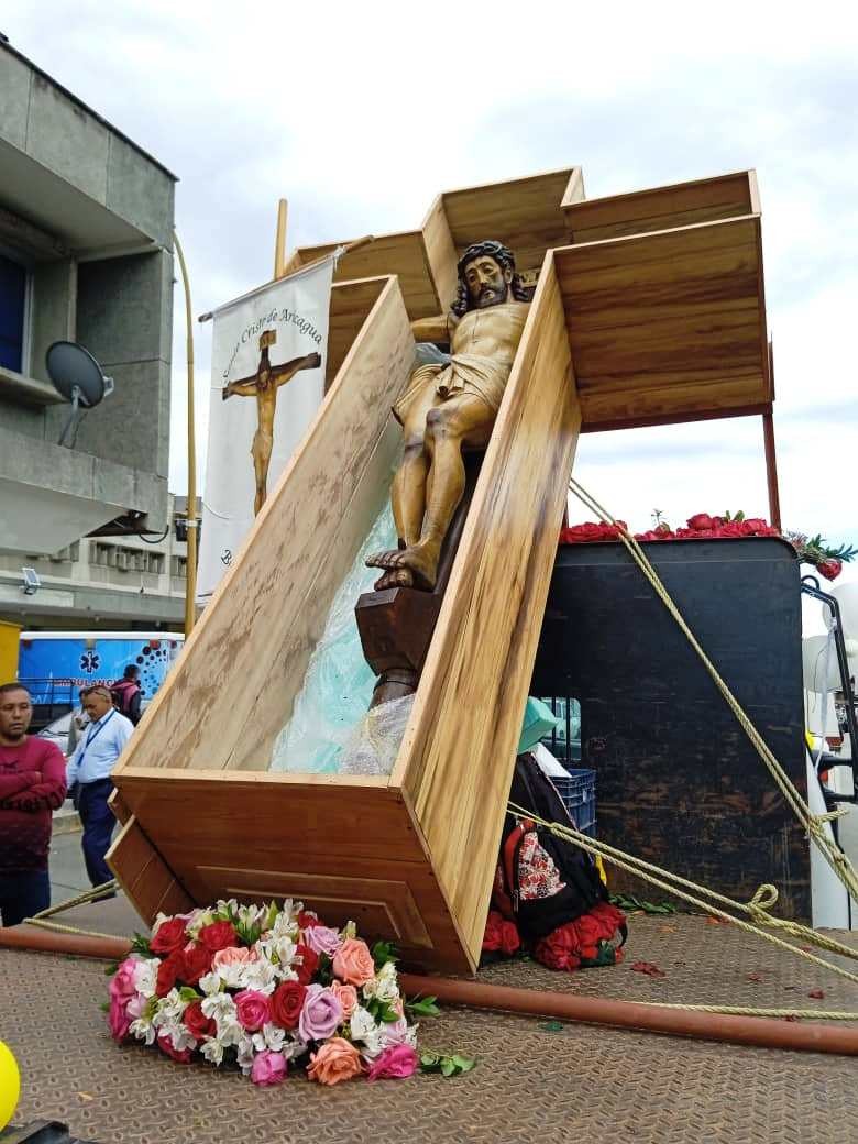 Diario Frontera, Frontera Digital,  SANTO CRISTO DE ARICAGUA, IAHULA, EMERGENCIA, Salud, ,Imagen del Santo Cristo de Aricagua se detuvo en la emergencia del Iahula