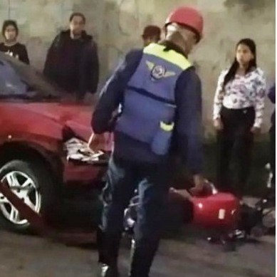 Diario Frontera, Frontera Digital,  ACCIDENTE, SANTO DOMINGO, PÁRAMO DE MÉRIDA, Sucesos, ,Dos heridos en colisión entre un vehículo
y una moto en Santo Domingo