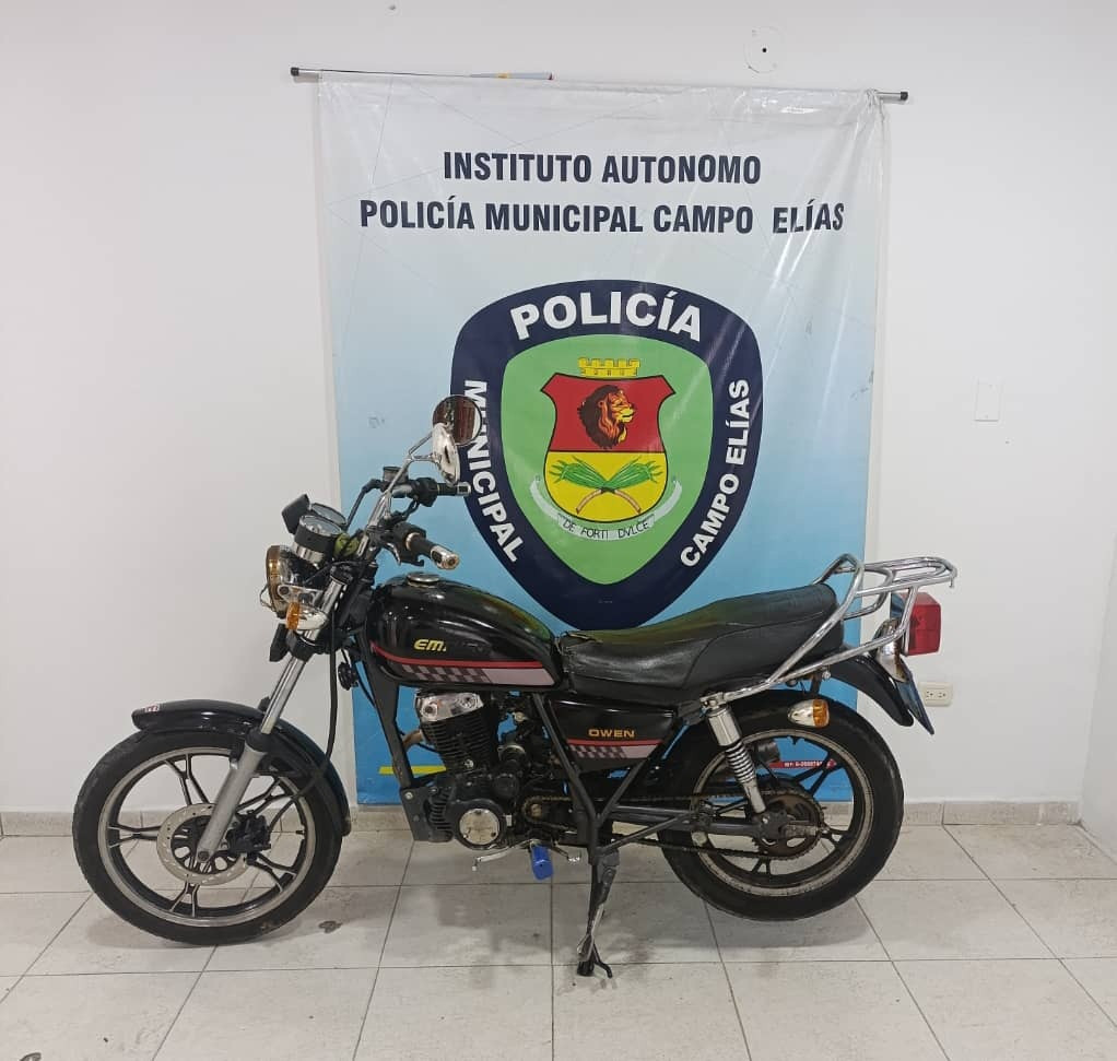 Diario Frontera, Frontera Digital,  Sucesos, ,Policía Municipal de Campo Elías recuperó una moto hurtada por desconocido en Ejido