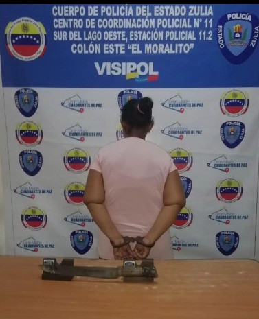 Diario Frontera, Frontera Digital,  Sucesos, ,CPBEZ Colón capturó a una ciudadana por agredir a su marido con arma blanca en Moralito del Zulia