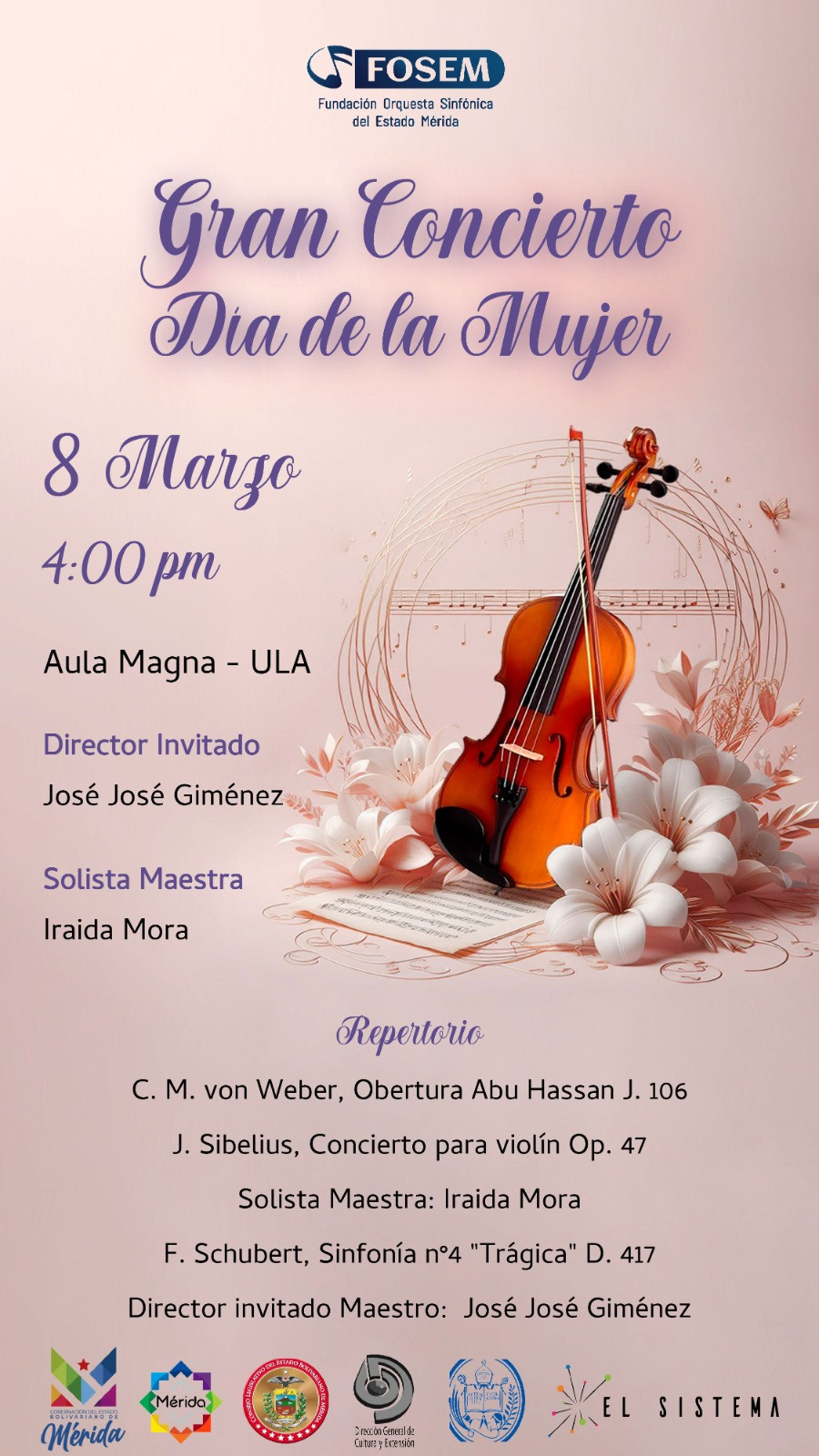 Diario Frontera, Frontera Digital,  Entretenimiento, ,Orquesta Sinfónica del estado Mérida celebra el Día Internacional de la Mujer con un concierto de gala
