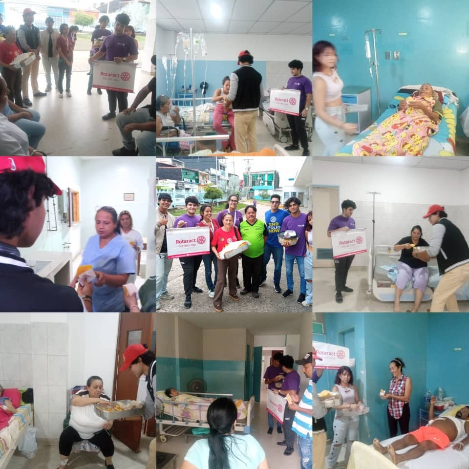 Diario Frontera, Frontera Digital,  El Vigía Panamericana, ,Rotaract Sur del Lago y Rotary obsequiaron merienda a pacientes y familiares del hospital II de El Vigía