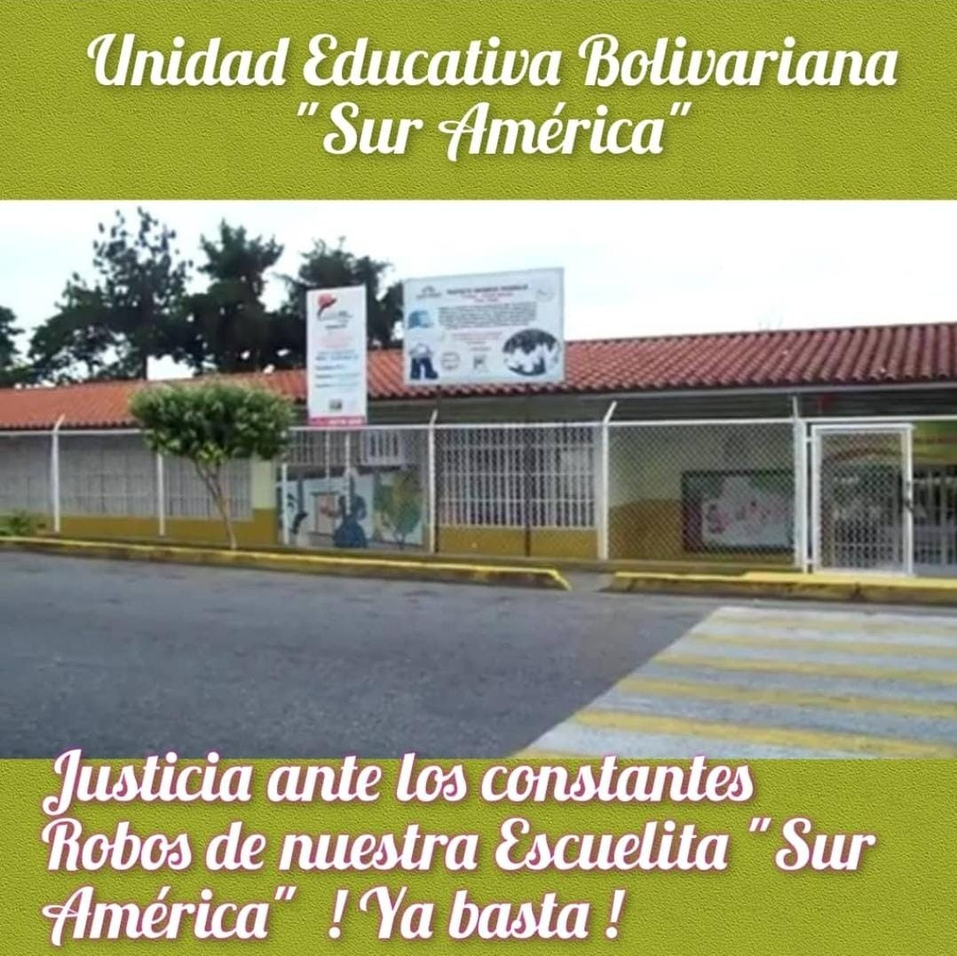 Diario Frontera, Frontera Digital,  El Vigía Panamericana, ,Escuela Sur América no aguanta más hurto por un ciudadano plenamente identificado en El Vigía