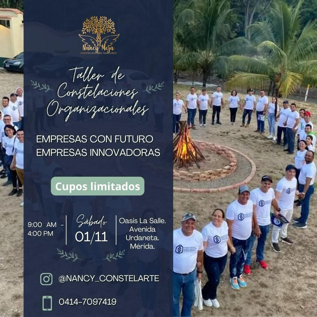 Diario Frontera, Frontera Digital,  Regionales, ,Para participar, los interesados pueden comunicarse al número 0414-7097419 o seguir la cuenta @nancy_constelarte en redes sociales, donde se encuentra toda la información sobre el evento.,Mérida acoge taller de Constelaciones Empresariales 
para impulsar empresas con futuro