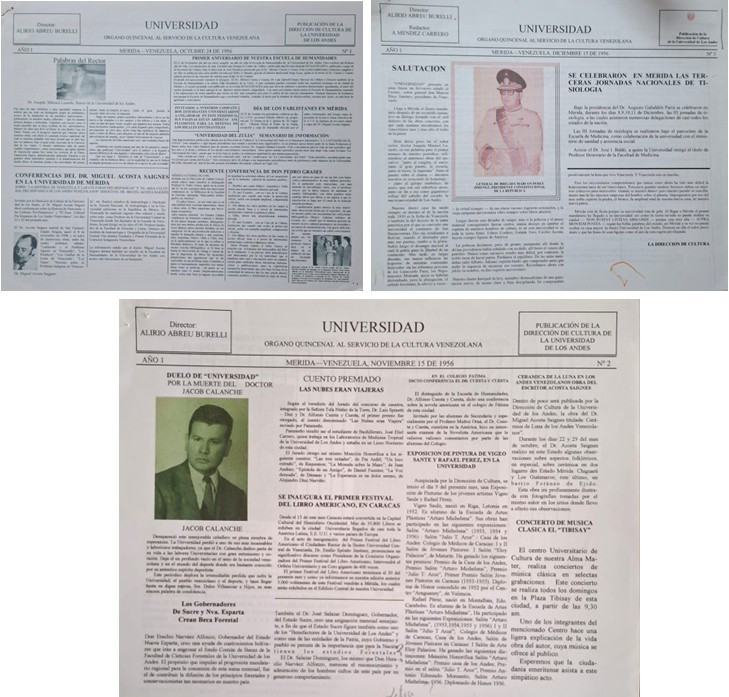 Diario Frontera, Frontera Digital,  Opinión, ,Por Alí Enrique López Bohórquez,La Universidad de Los andes en el periódico Universidad (1956-1958) por Alí Enrique López Bohórquez (*)