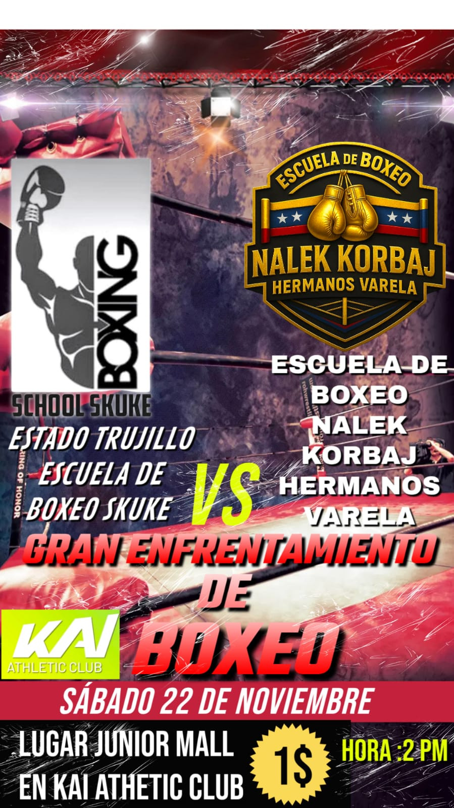 Diario Frontera, Frontera Digital,  Deportes, ,Este encuentro será entre las escuelas de boxeo Skuke del estado Trujillo vs la escuela de boxeo Nalek Korbaj de los Hermanos Varela de Mérida,Encuentro de boxeo entre las escuelas Skuke
de Trujillo y los Hermanos Varela de Mérida