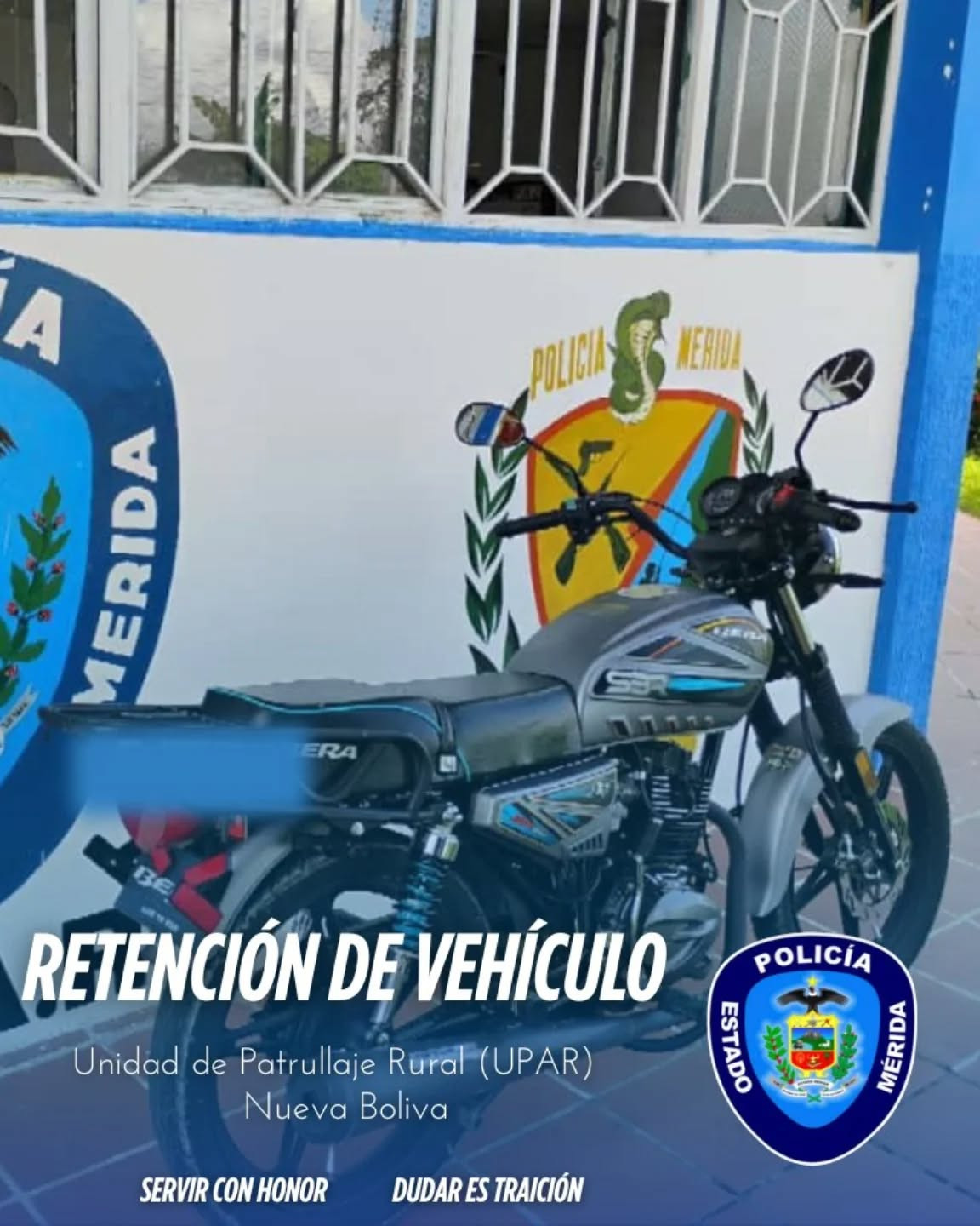 Diario Frontera, Frontera Digital,  Sucesos, ,Policía Rural retiene moto por maniobras indebidas y alteraciones técnicas en Tulio Febres Cordero