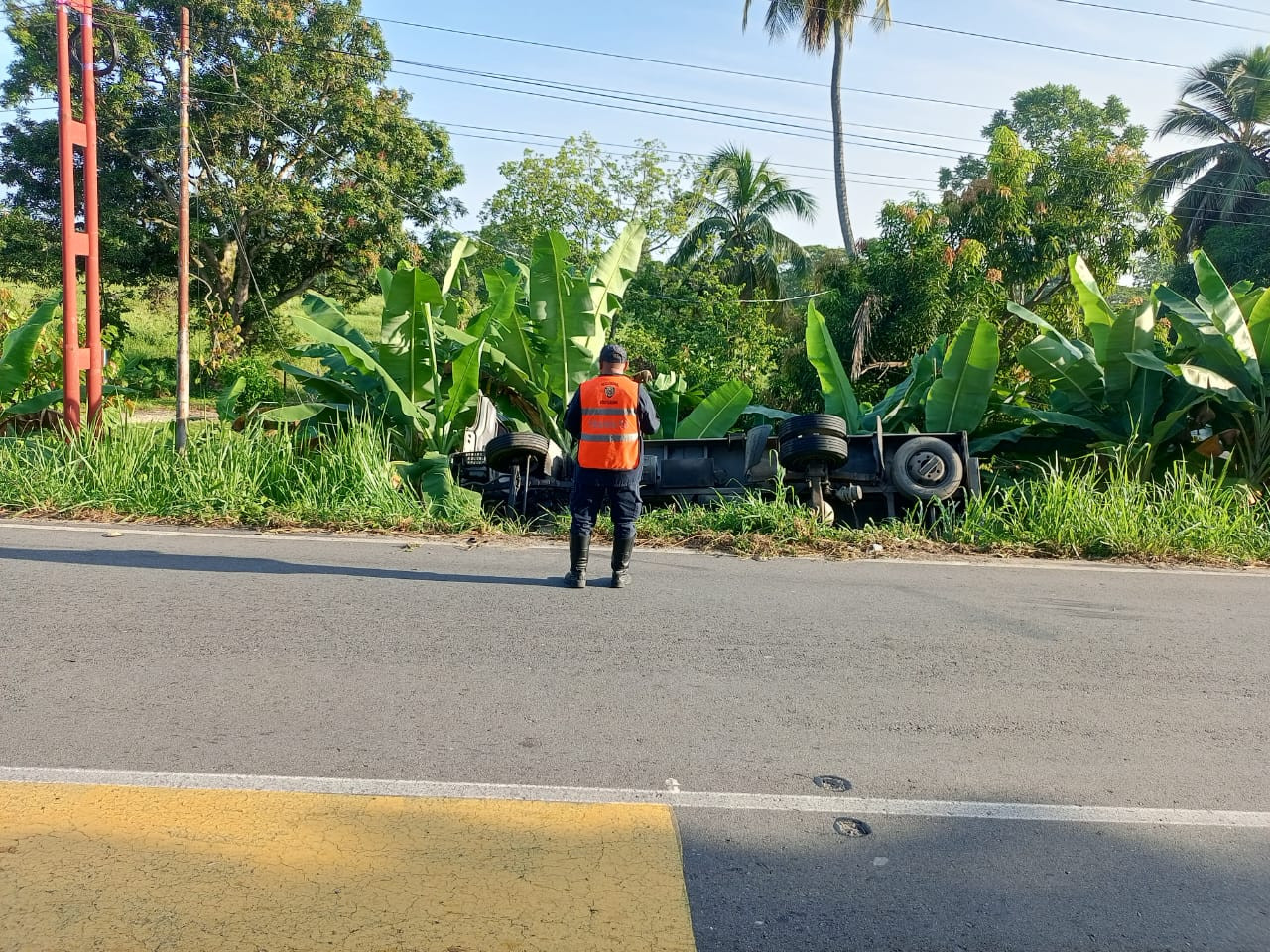 Diario Frontera, Frontera Digital,  Sucesos, ,Camión NPR se volteó en Puente Onia de El Vigía