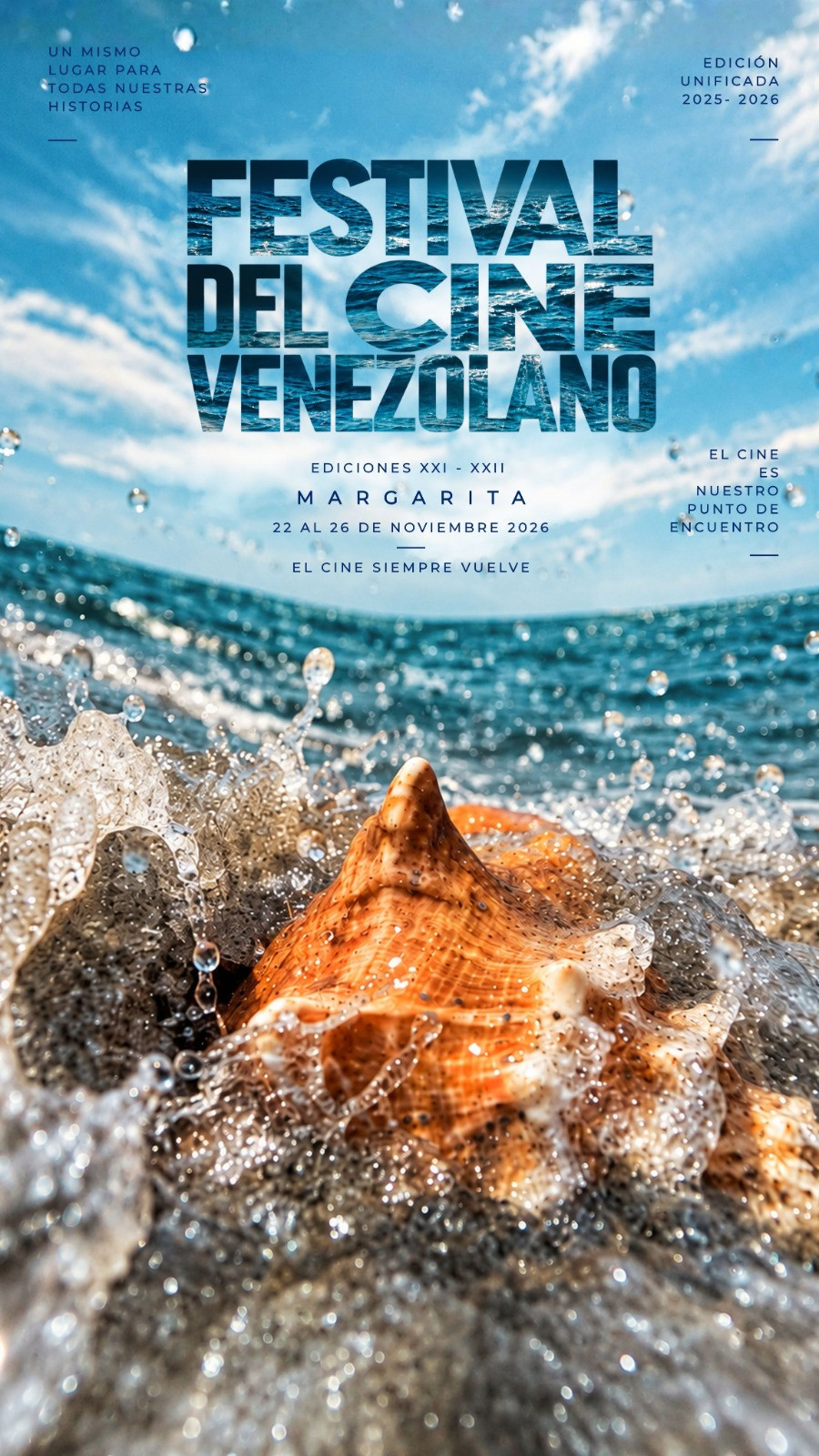 Diario Frontera, Frontera Digital,  Farándula, ,Del 22 al 26 de noviembre de 2026, en Cinex del C.C Costa Azul, en la Isla de Margarita, será la sede de un hito sin precedentes en la cultura nacional: la celebración unificada de sus ediciones 21.ª (2025) y 22.ª (2026) en un solo megaevento.,Resistencia, pasión e historia: El Festival del Cine Venezolano regresa a Margarita con una monumental edición doble