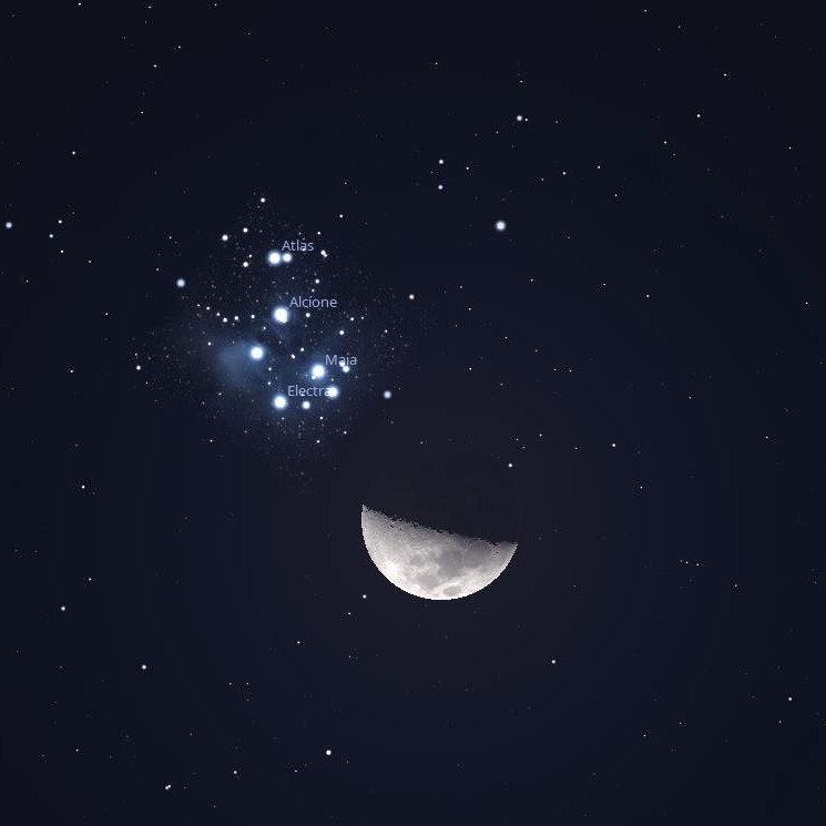 Frontera Digital, Diario Frontera, Este lunes Las Pléyades estarán a 1.2°S de la Luna