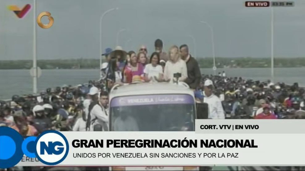 Diario Frontera, Frontera Digital,  Nacionales, ,El Ejecutivo ha enfatizado que la actividad busca ser un espacio de encuentro plural donde se priorice la estabilidad y la soberanía por encima de las pugnas partidistas.,Presidenta encargada Delcy Rodríguez encabeza la "Gran Peregrinación Nacional" desde el puente sobre el Lago de Maracaibo