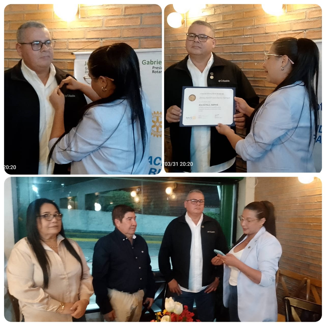 Diario Frontera, Frontera Digital,  El Vigía Panamericana, ,Andrade destacó que este reconocimiento “nos reúne no solo por la amistad que nos caracteriza, sino por un motivo de profundo orgullo para Rotary El Vigía y para Rotary International: ser socio Paul Harris”,Mayra Mendoza y Daniel Castellano 
reciben la distinción Paul Harris en Rotary El Vigía