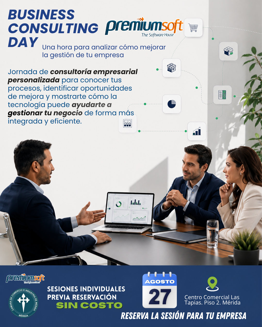 Diario Frontera, Frontera Digital,  Tecnología, ,El Premium Soft Business Consulting Day se realizará mediante reserva previa para garantizar una atención individual a cada empresa.,Este 27 de agosto Premium Soft realizará en Mérida su Business Consulting Day