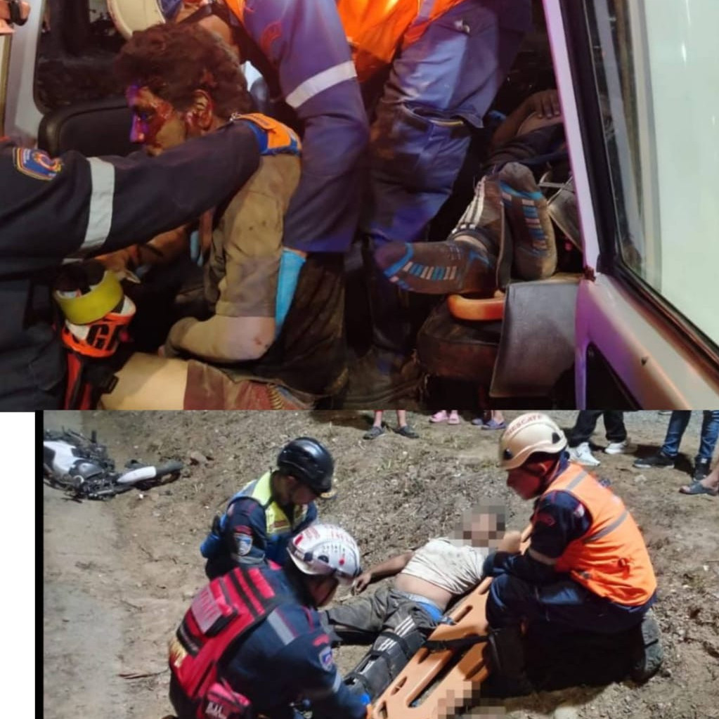 Frontera Digital, Diario Frontera, Motorizado y su acompañante resultaron heridos tras volcar moto en Brisas del Chama de El Vigía
